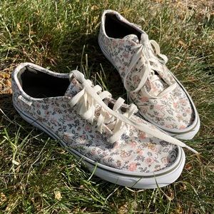 Floral lace up vans